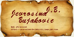 Jevrosima Bujaković vizit kartica